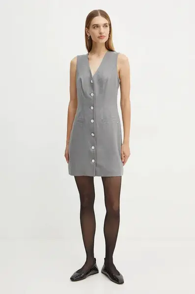 Šaty Guess DORIS šedá barva, mini, W4BK11 WGIF2