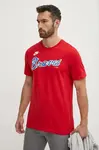 Bavlněné tričko Nike Atlanta Braves červená barva, s potiskem