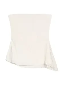 Bershka Top  šedobiela