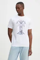 Bavlněné tričko PS Paul Smith bílá barva, s potiskem, M2R.011R.PP5087