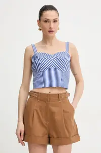 Guess crop top dámský bavlněný TECLA