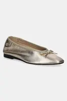 Kožené baleríny Tommy Hilfiger BALLERINA SOFT LEATHER METALLIC