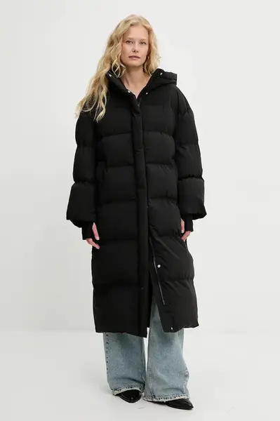 Bunda Answear.LAB dámská, černá barva, zimní, oversize