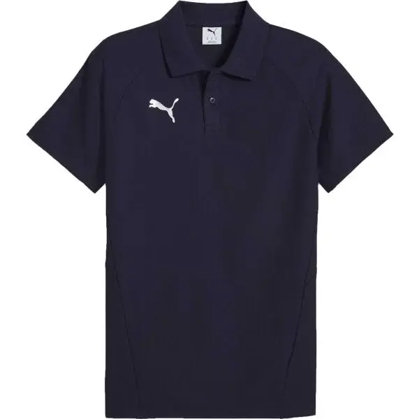 Puma TEAMEVOSTRIPE POLO Pánské polo triko, tmavě modrá, velikost