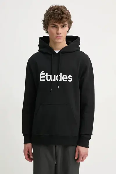 Mikina Études Studio pánská, černá barva, s kapucí, s potiskem, H24MMSWE251