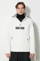 Bunda Napapijri Rainforest Open S pánská, bílá barva, přechodná, NP0A4H2ON1A1