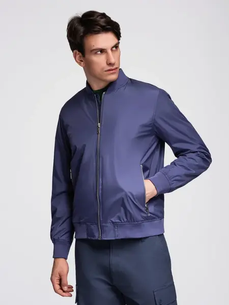 Ombre Men's lightweight ribbed bomber jacket