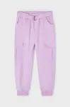 Dětské kalhoty Mayoral fialová barva, hladké