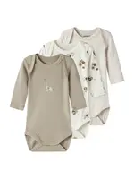 NAME IT Body  béžová / béžová melírovaná / biela