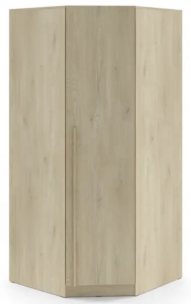 Rohová šatní skříň arturo - krémový dub