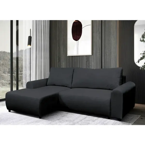 MID.YOU ROHOVÁ SEDAČKA, textil, černá