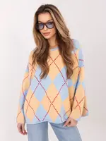 Svetlomodrá oversize blúzka s printom