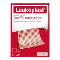 LEUKOPLAST Cuticell Classic mastný tyl s parafinem 5 x 5 cm 5 kusů