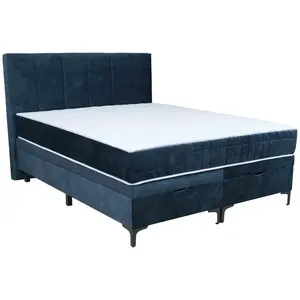 Hom`in POSTEL BOXSPRING, 180/200 cm, modrá