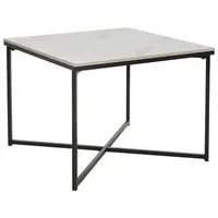 Livetastic KONFERENČNÍ STOLEK, bílá, černá, keramika, kov, 60/43/60 cm