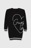 Dívčí šaty Guess černá barva, mini, oversize, J4YK08 Z3FV0