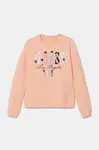 Dětská bavlněná mikina Guess oranžová barva, s aplikací, J5RQ05 KAD74
