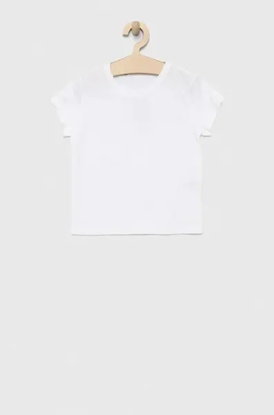 Dětské bavlněné tričko United Colors of Benetton bílá barva