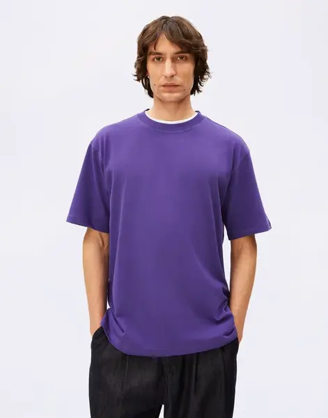 Tričko Armedangels Maarkos pungent purple