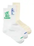 JACK & JONES Ponožky 'JACFUNNY'  pastelovo žltá / biela