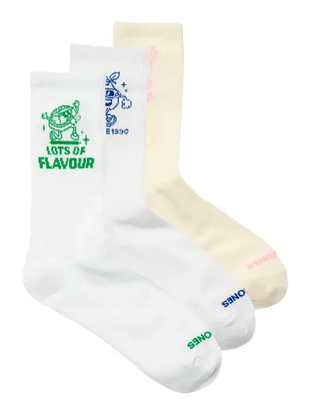 JACK & JONES Ponožky 'JACFUNNY'  pastelovo žltá / biela