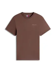 Tommy Jeans Tričko  tmavohnedá