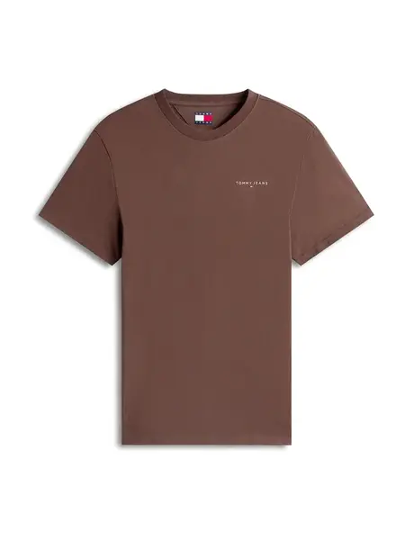 Tommy Jeans Tričko  tmavohnedá