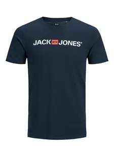 Jack & Jones Plus Tričko  námornícka modrá / melónová / biela