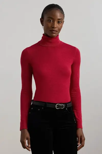 Svetr z hedvábné směsi Lauren Ralph Lauren