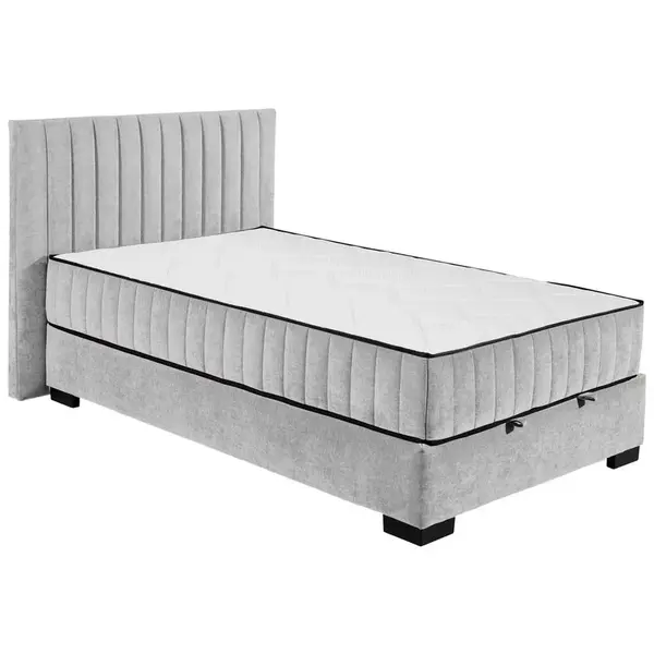 MID.YOU AMERICKÁ POSTEL, 120/200 cm, světle šedá