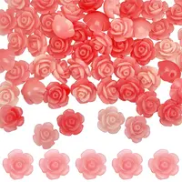 80Pcs Synthetic Coral Beads