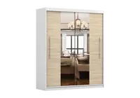 Šatní skříň Rico I Barva korpusu: Bílá, Dveře: Dub sonoma