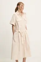 Šaty Answear.LAB béžová barva, midi, oversize