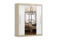 Šatní skříň Rico I Barva korpusu: Dub - sonoma, Dveře: Bílé