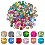 192Pcs 12 Colors Glass Rhinestone Cabochons