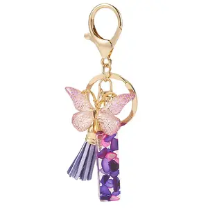 Resin Butterfly Pendant Keychains