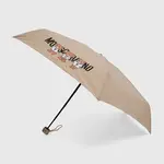 Deštník Moschino béžová barva, 8425