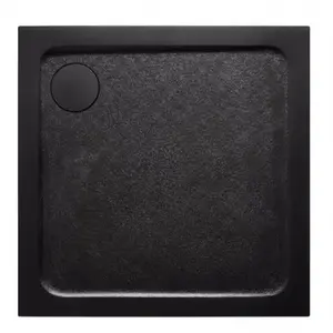 Sprchová vanička štvorcová SAT Project 80x80 cm liaty mramor čierna SATSVPRO80QCA