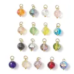 AB Color Plated Transparent Glass Pendants
