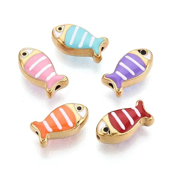 304 Stainless Steel Enamel Beads