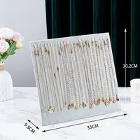 Velvet Necklace Organizer Display Stands for 24 Necklaces
