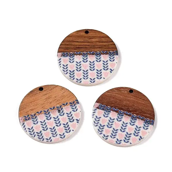 Printed Resin & Wood Pendants