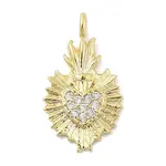 Brass Micro Pave Cubic Zirconia Pendants