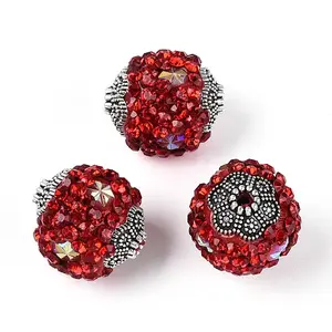 Handmade Polymer Clay Rhinestone Indonesia Beads