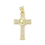 Brass Micro Pave Clear Cubic Zirconia Pendants