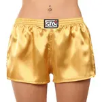 Dámske trenky klasická guma saténové zlaté (L685) 3XL