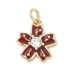 Brass Pave Clear Cubic Zirconia Pendants