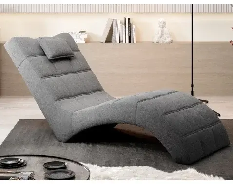 Relaxační lehátko London, holubí šedá látka