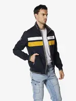 KOROSHI Prechodná bunda  námornícka modrá / žltá / biela