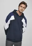 Oversize 3-Tone Hoody půlnoční/bílá/tmavě modrá
